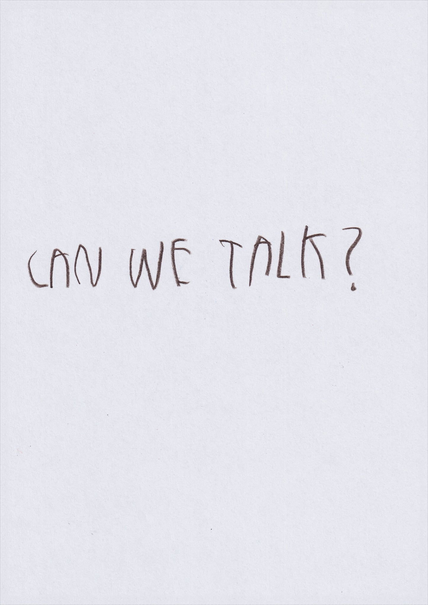 Can We Talk?