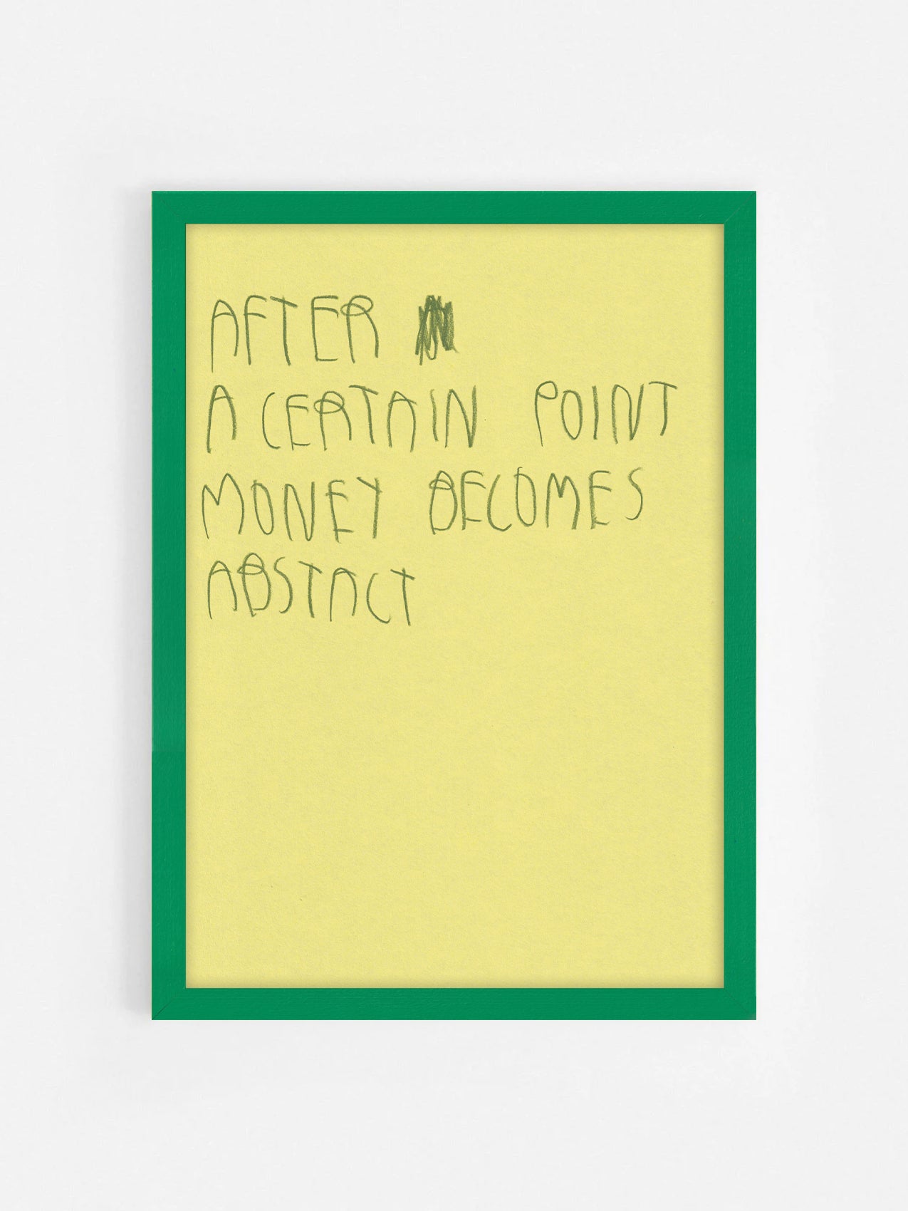 After A Certain Point Money Becomes Abstract