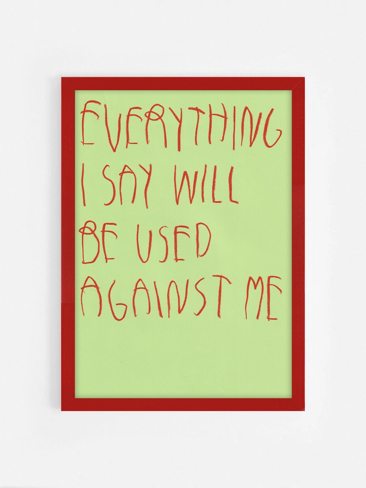Everything I Say Will Be Used Against Me