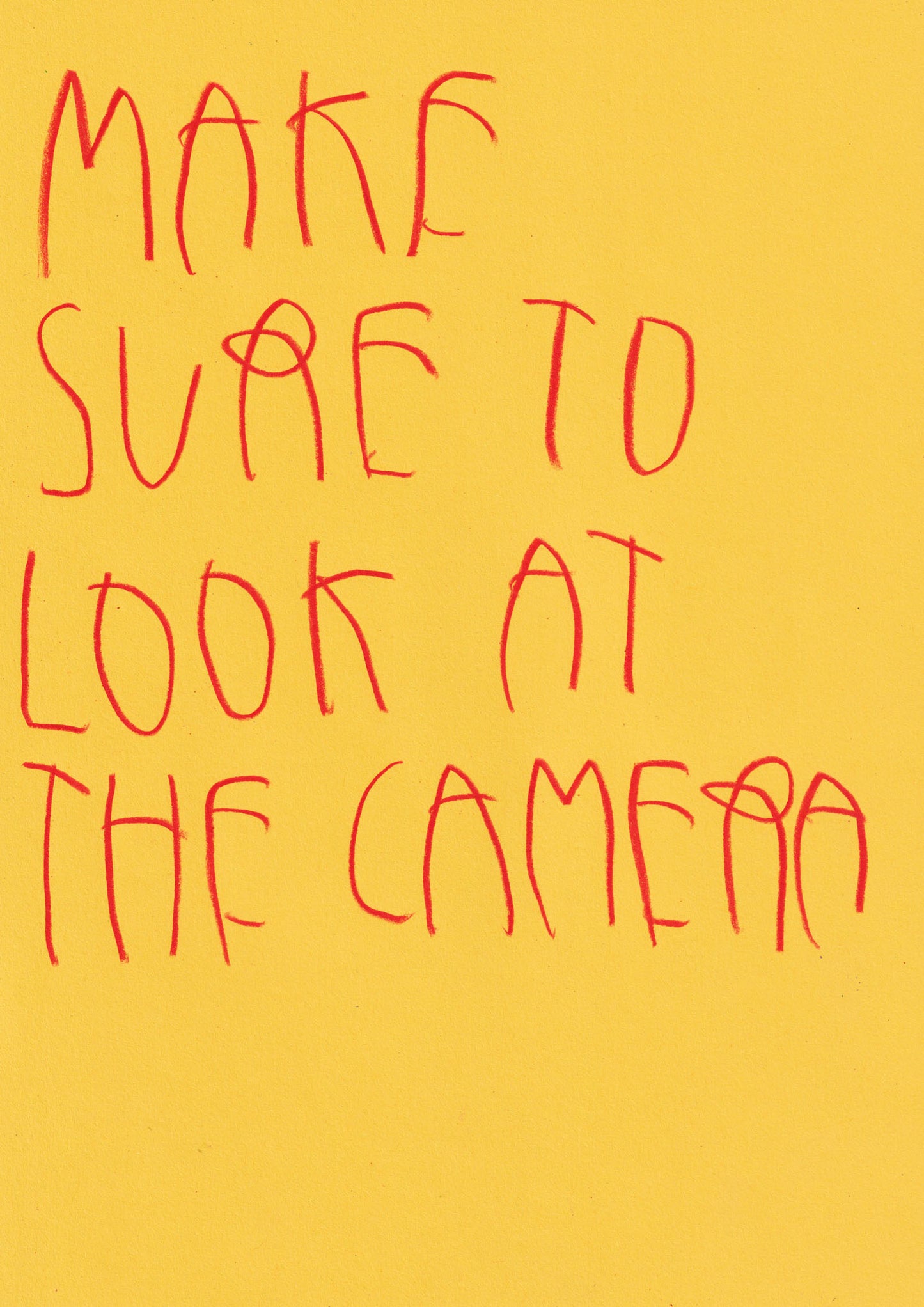 Make Sure To Look At The Camera