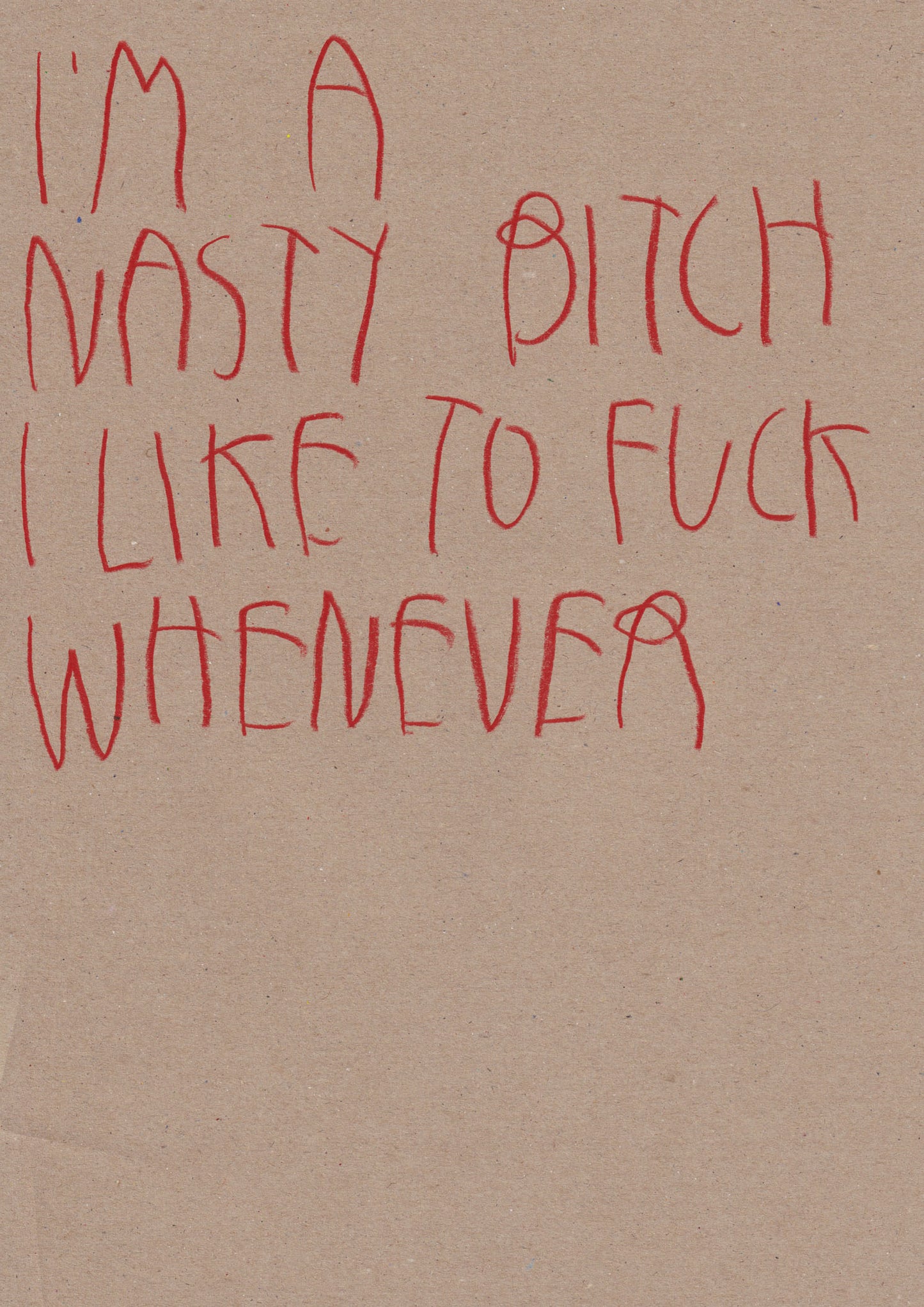 I’m A Nasty Bitch I Like To Fuck Whenever