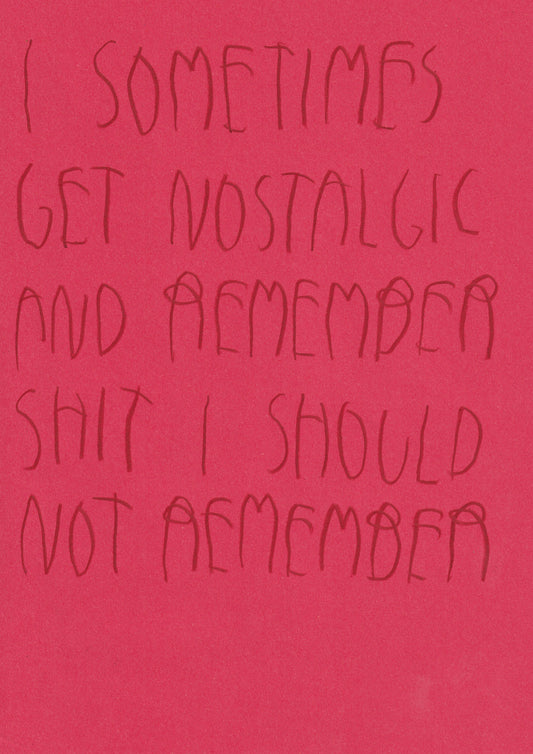 I Sometimes Get Nostalgic And Remember Shit I