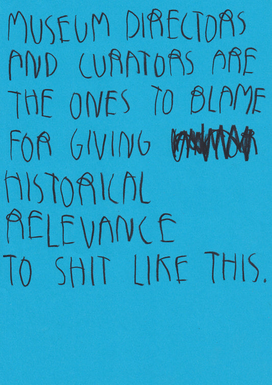 Museum Directors And Curators Are The Ones Who