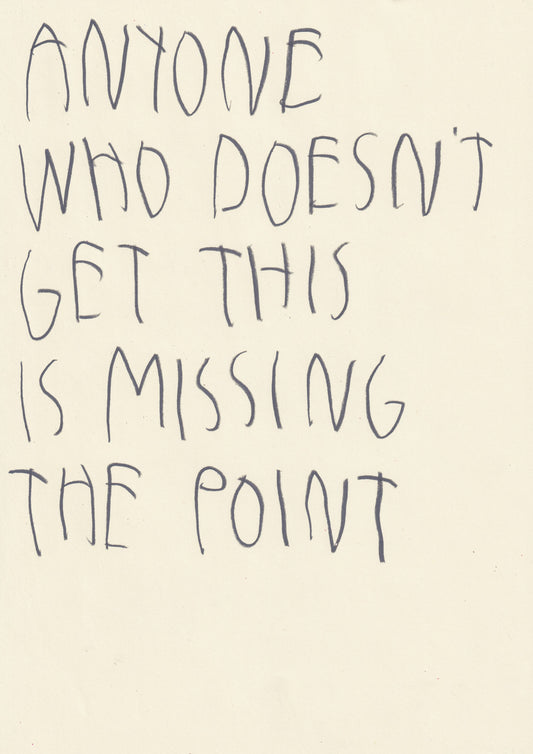 Anyone Who Doesn't Get This Is Missing The Point