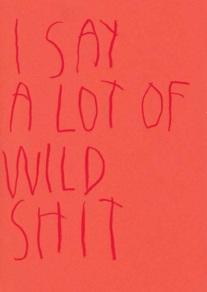 I Say A Lot Of Wild Shit