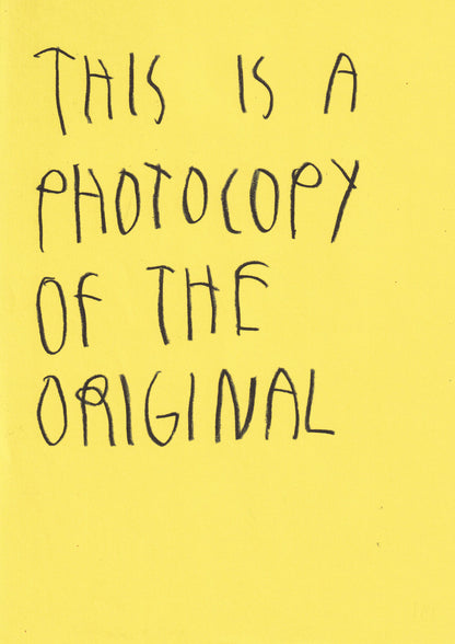 This Is A Photocopy Of The Original