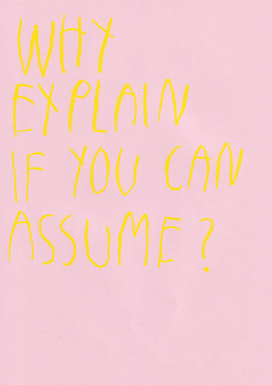 Why Explain When You Can Assume