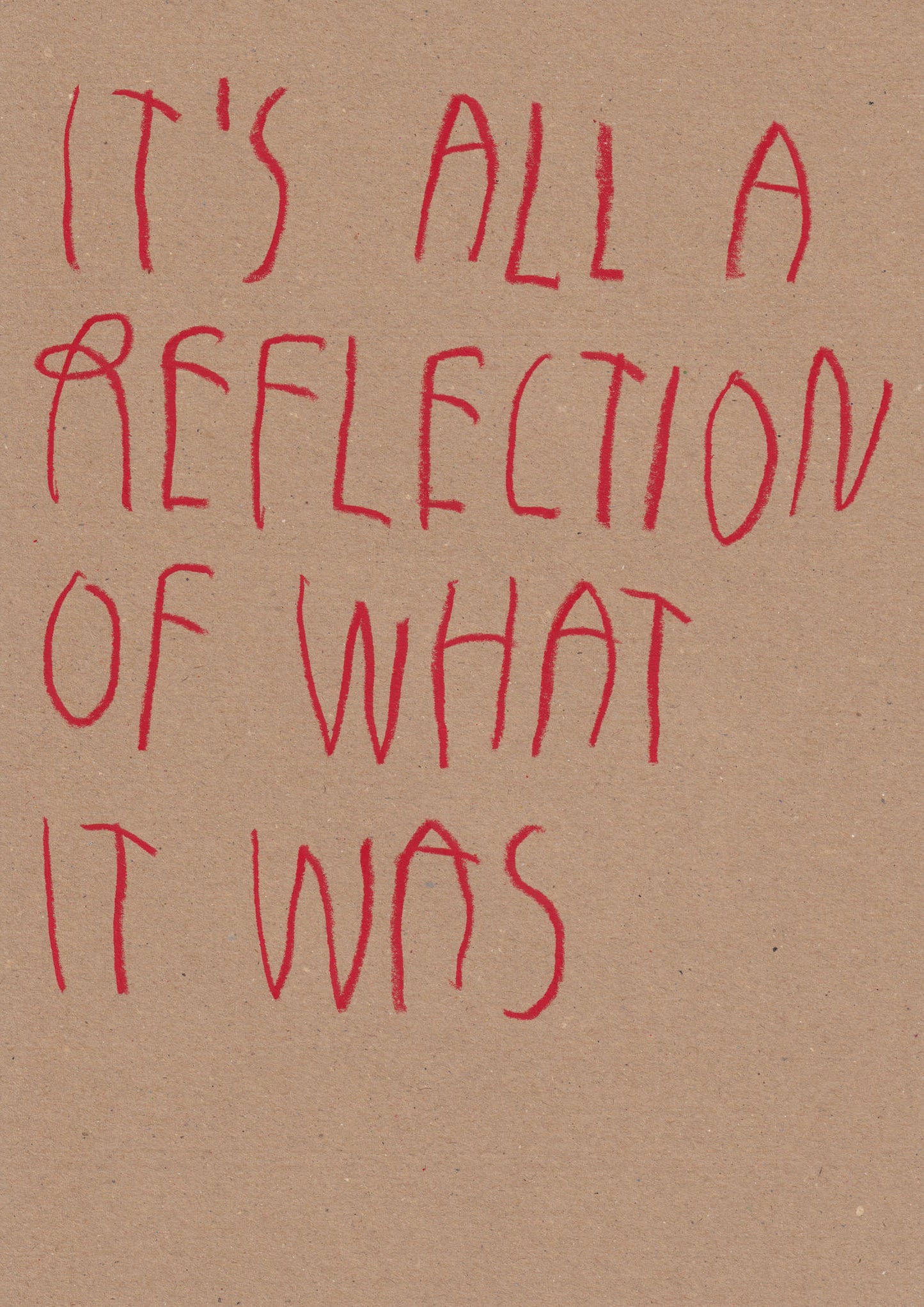 It’s All A Reflection Of What It Was