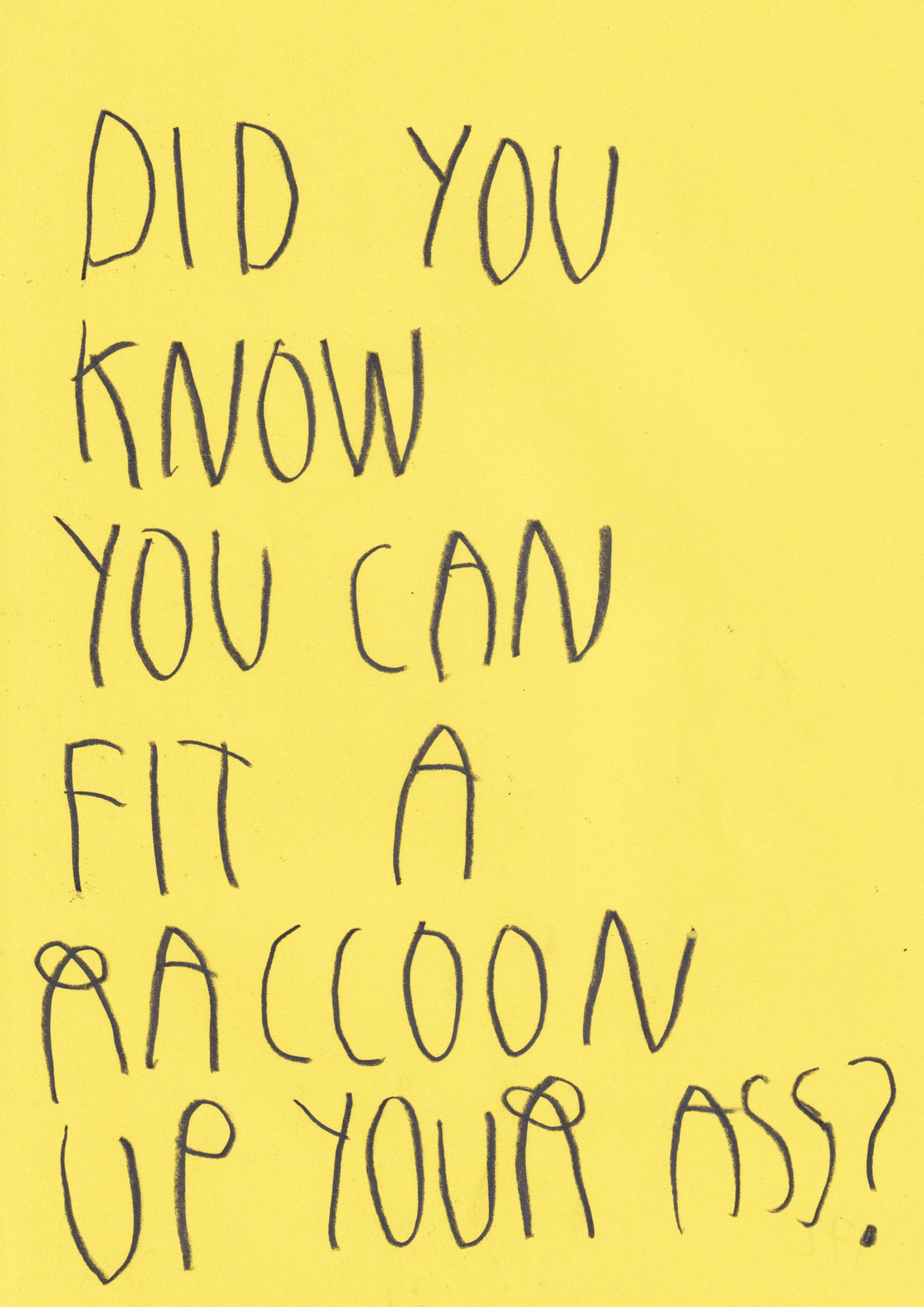 Did You Know You Can Fit A Raccoon Up Your Ass?
