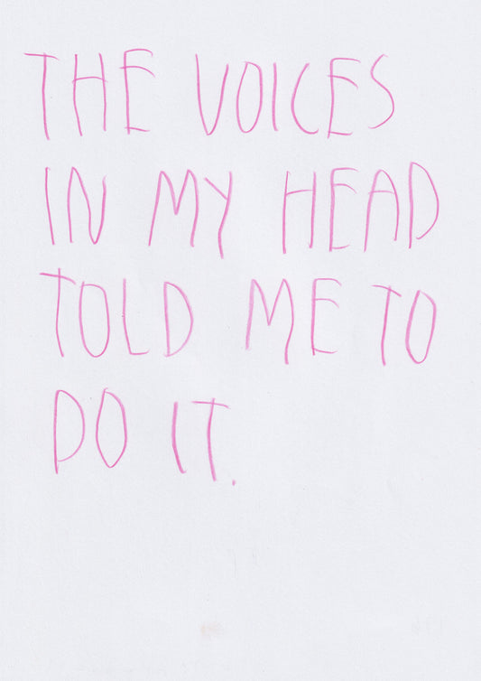 The Voices In My Head Told Me To Do It