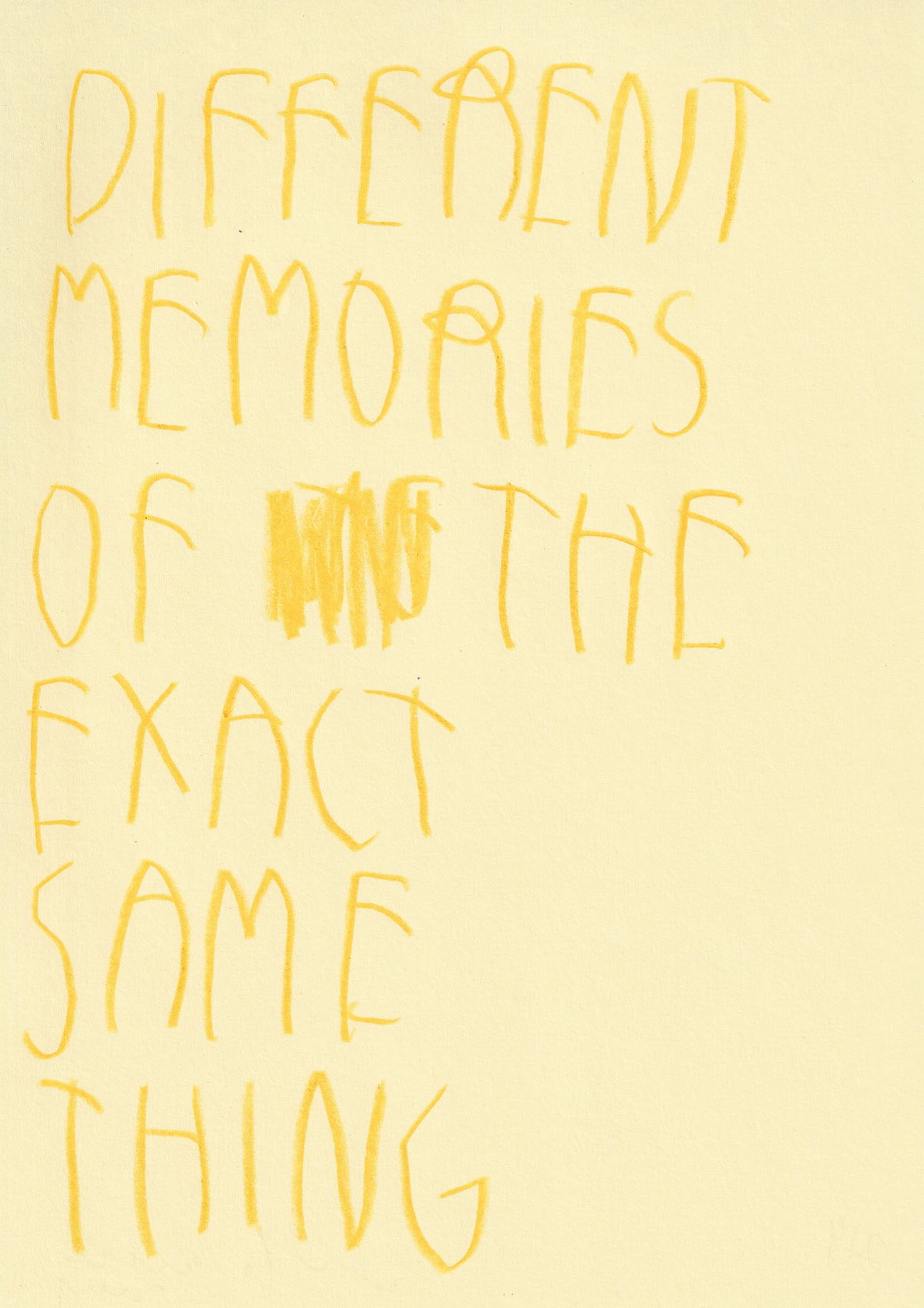 Different Memories Of The Exact Same Thing