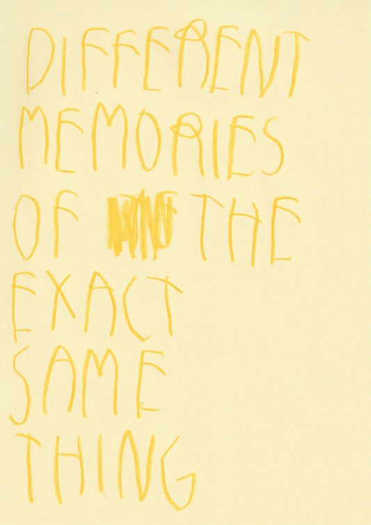 Different Memories Of The Exact Same Thing