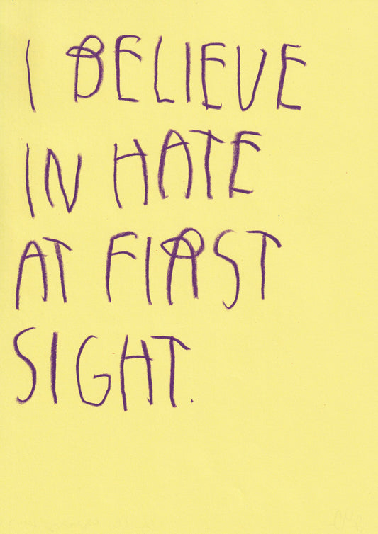 I Believe In Hate At First Sight