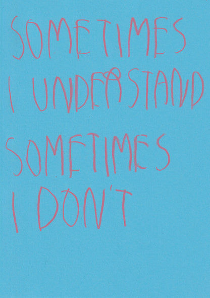 Sometimes I Understand Sometimes I Don’t