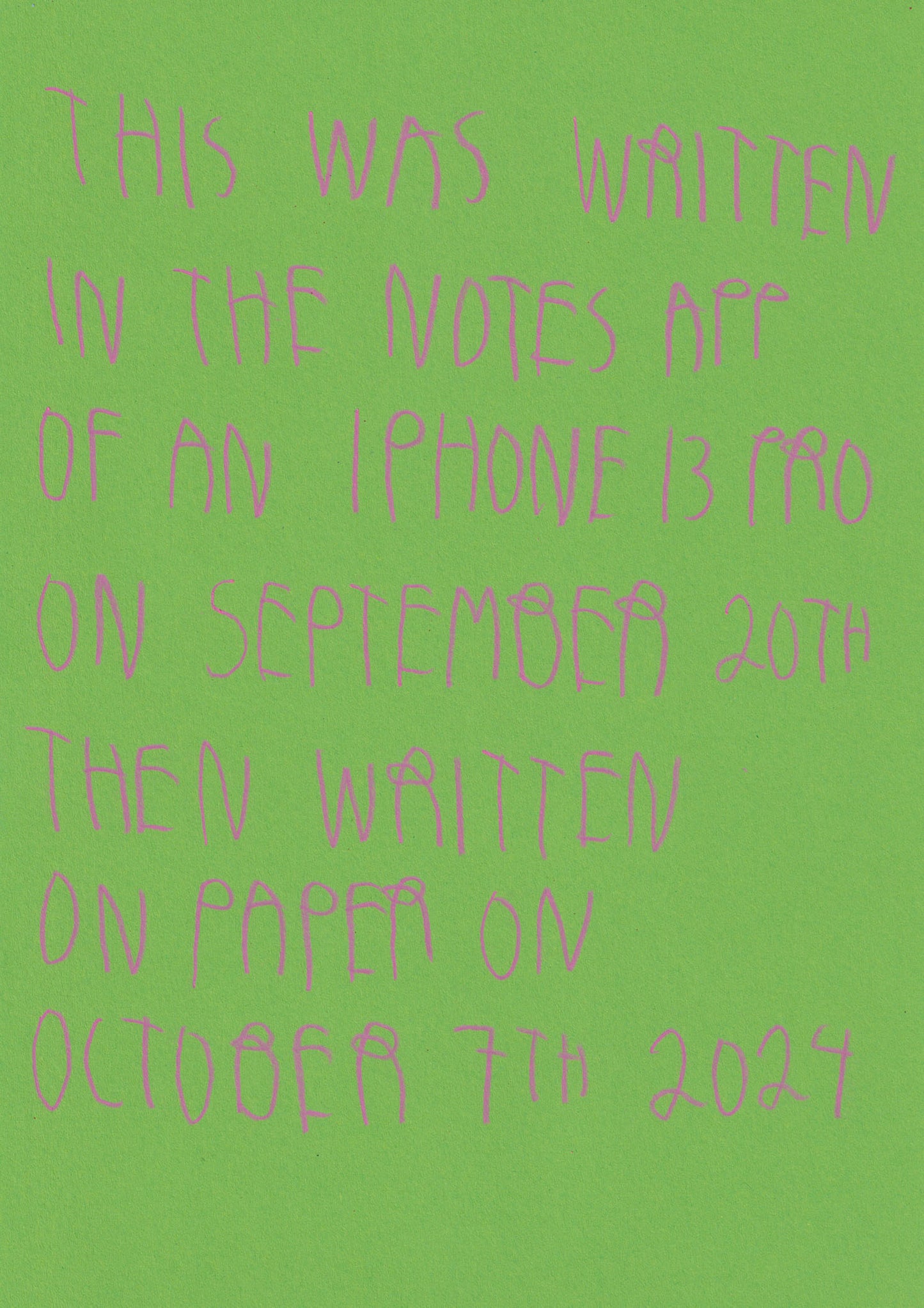 This Was Written In The Notes App Of An Iphone 13
