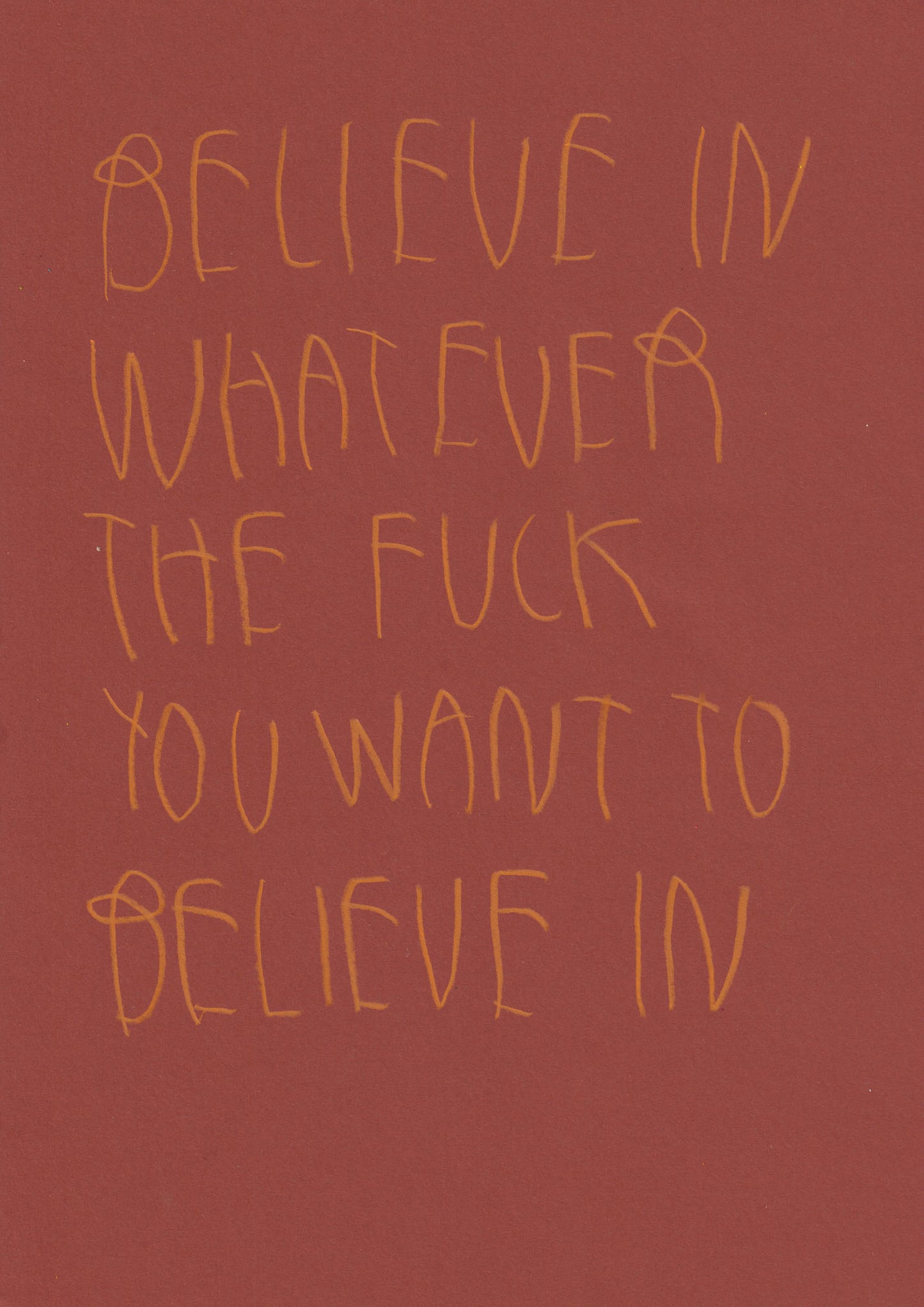 Believe In Whatever You Want To Believe In