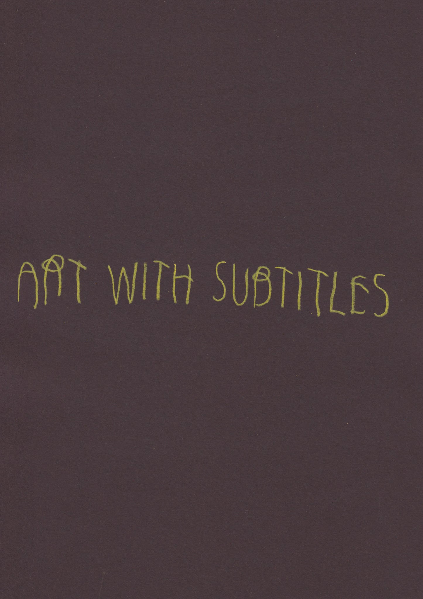 Art With Subtitles
