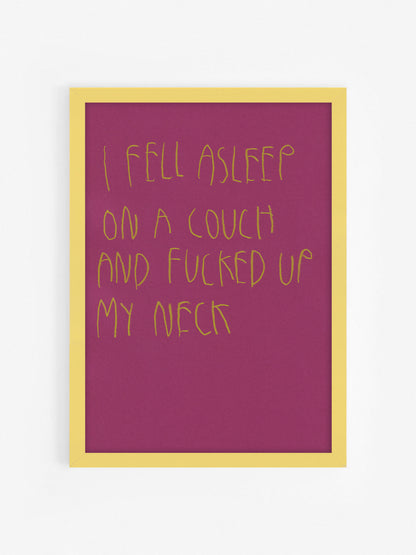 I Fell Asleep On A Couch And Fucked Up My Neck
