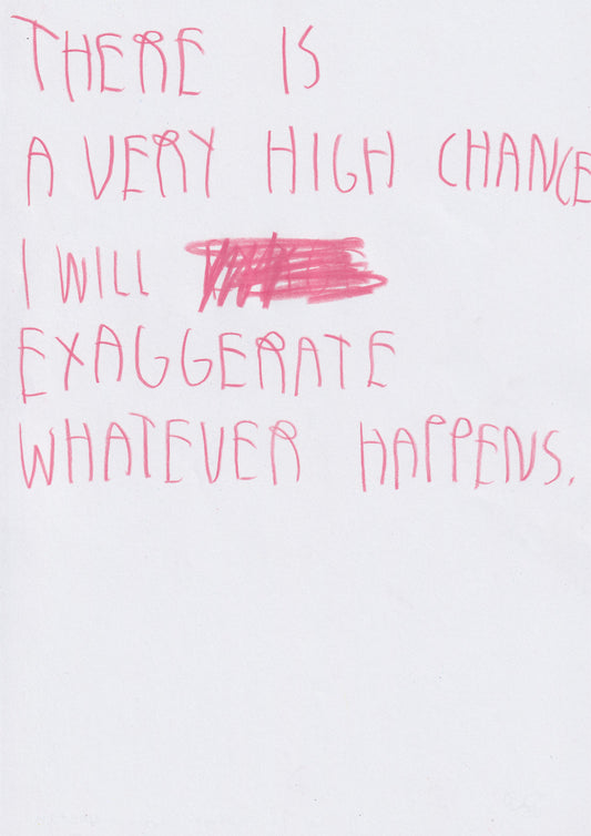 There Is A Very High Chance I Will Exaggerate