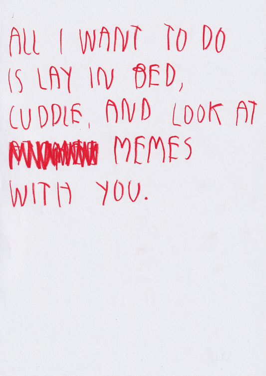 All I Want To Do Is Lay In Bed, Cuddle And Look