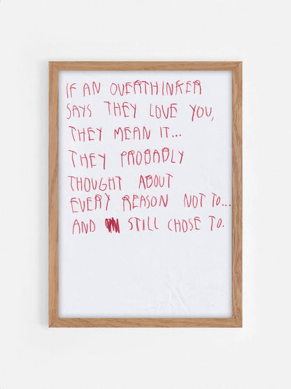 If An Overthinker Says They Love You They Mean It