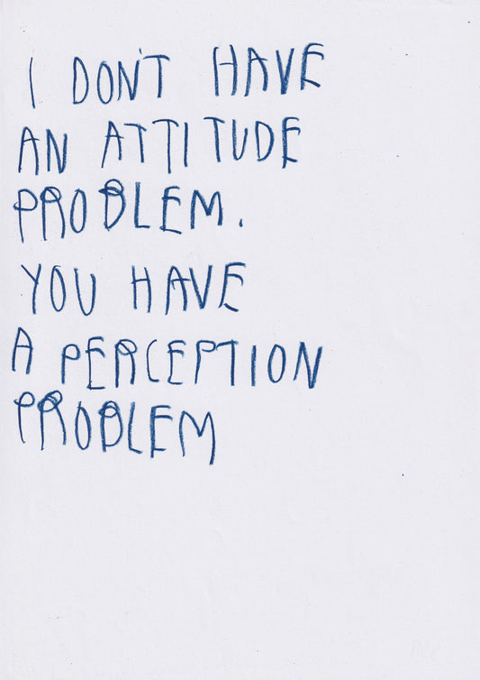 I Don’t Have An Attitude Problem You Have A