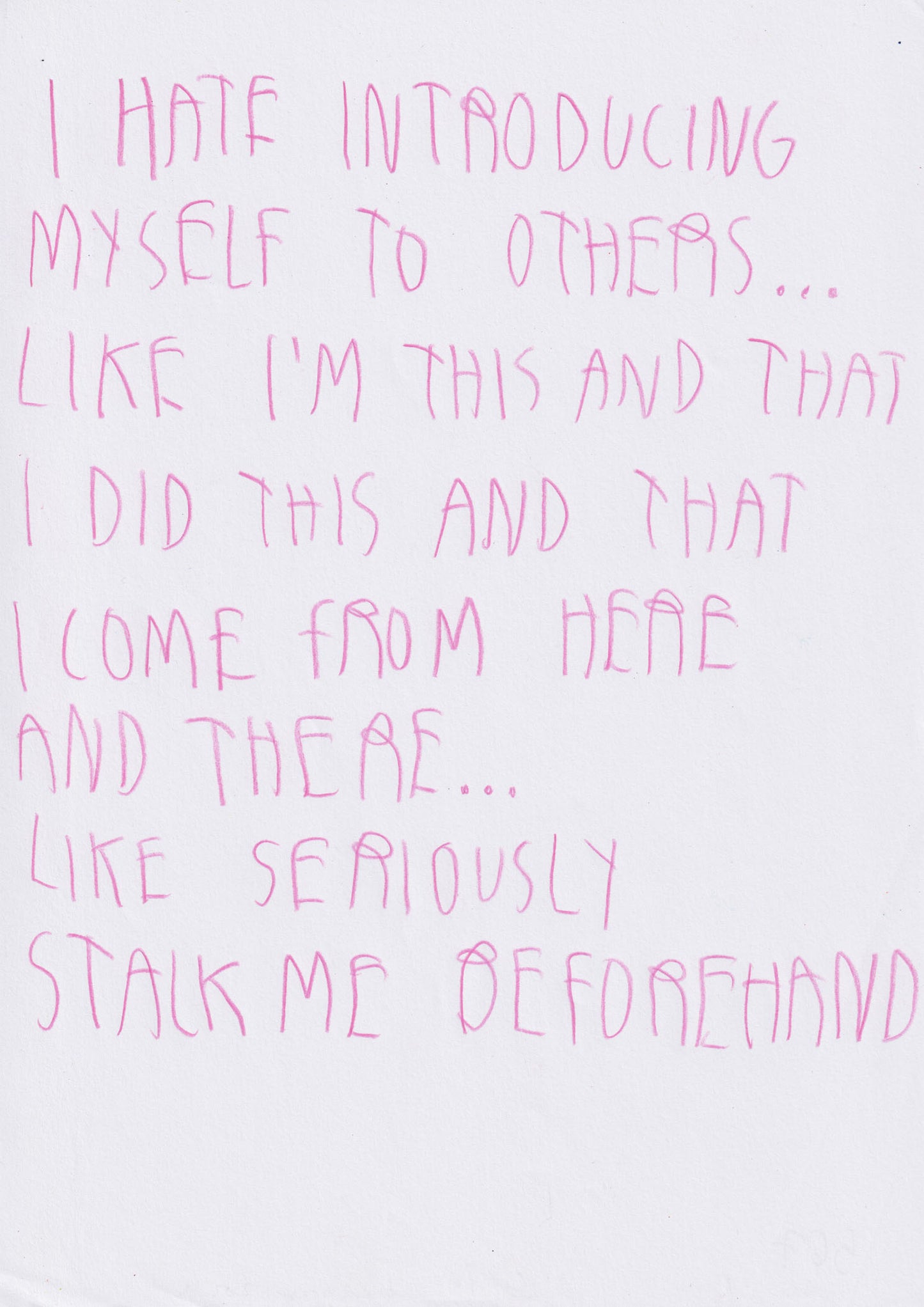 I Hate Introducing Myself To Others