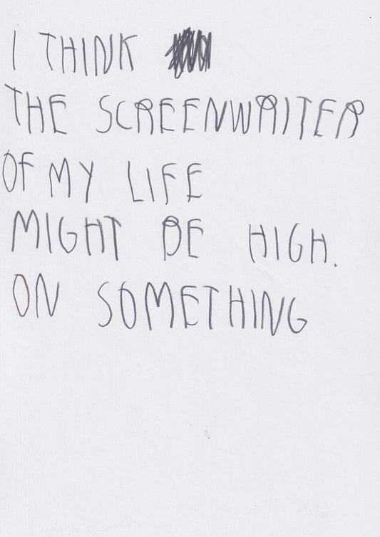 I Think The Screenwriter Of My Life Might Be High
