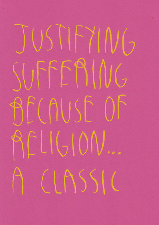 Justifying Suffering Because Of Religion… A