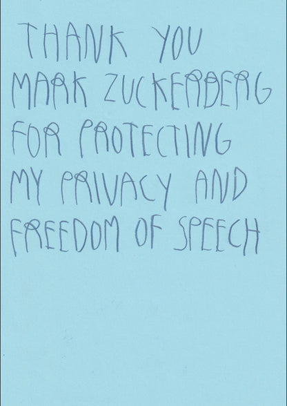 Thank You  Mark Zuckerberg... For Protecting My