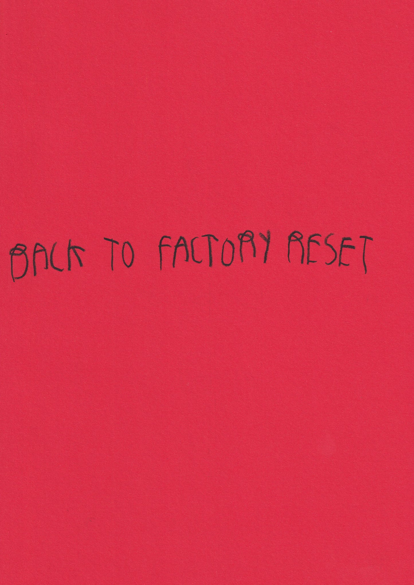 Back To Factory Reset