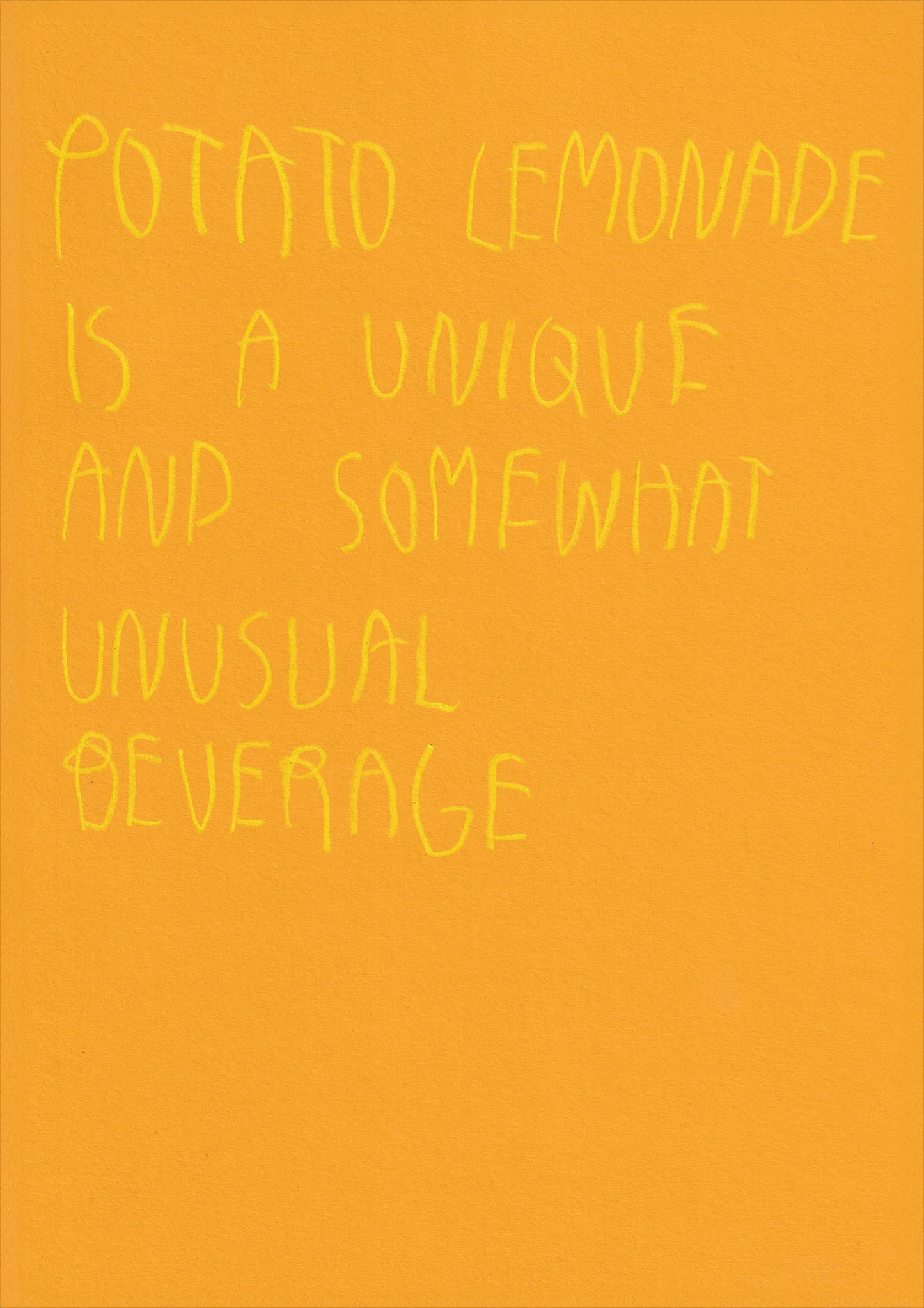 Potato Lemonade Is A Unique And Somewhat Unusual