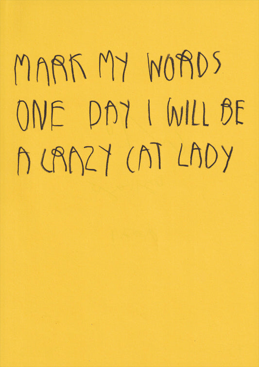 Mark My Words. One Day I’ll Be A Crazy Cat Lady