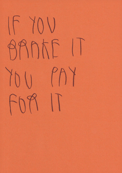 If You Brake It You Pay It