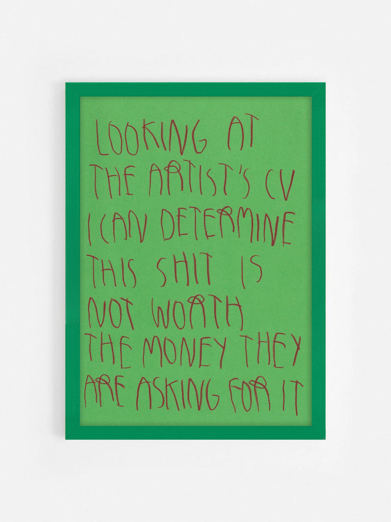 Looking At The Artist’s Cv I Can Determine This