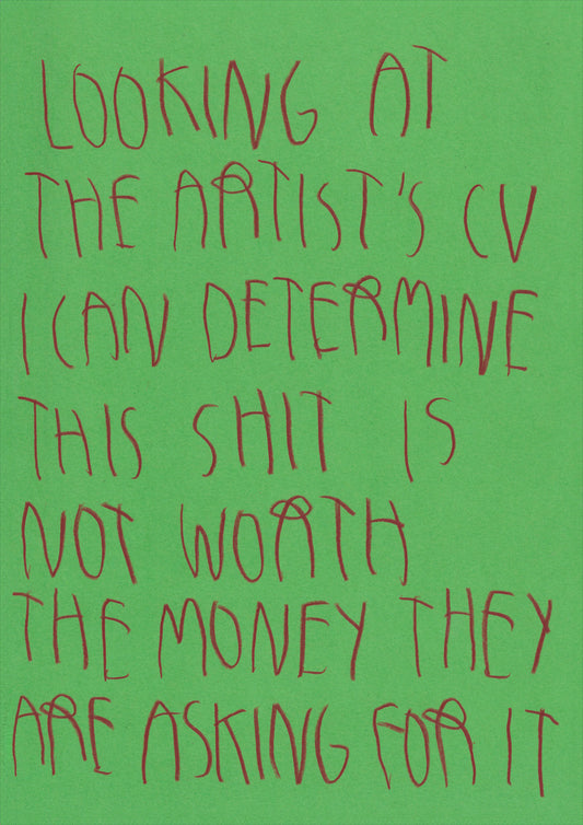 Looking At The Artist’s Cv I Can Determine This
