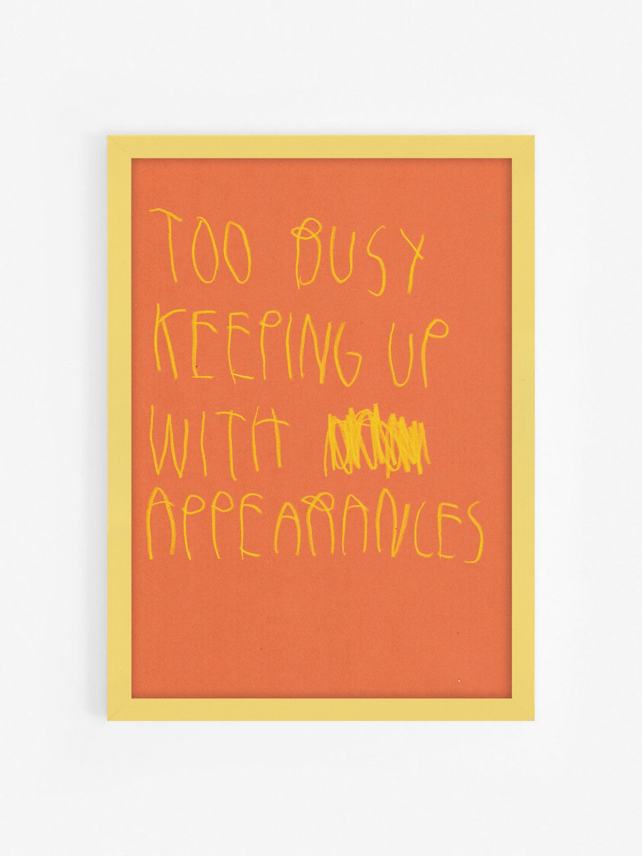 Too Busy Keeping Up With Appearances