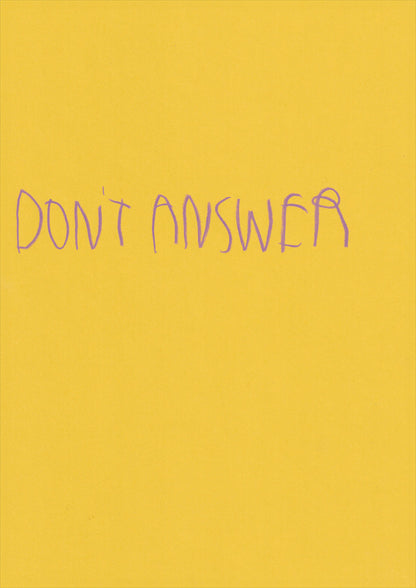 Don’t Answer