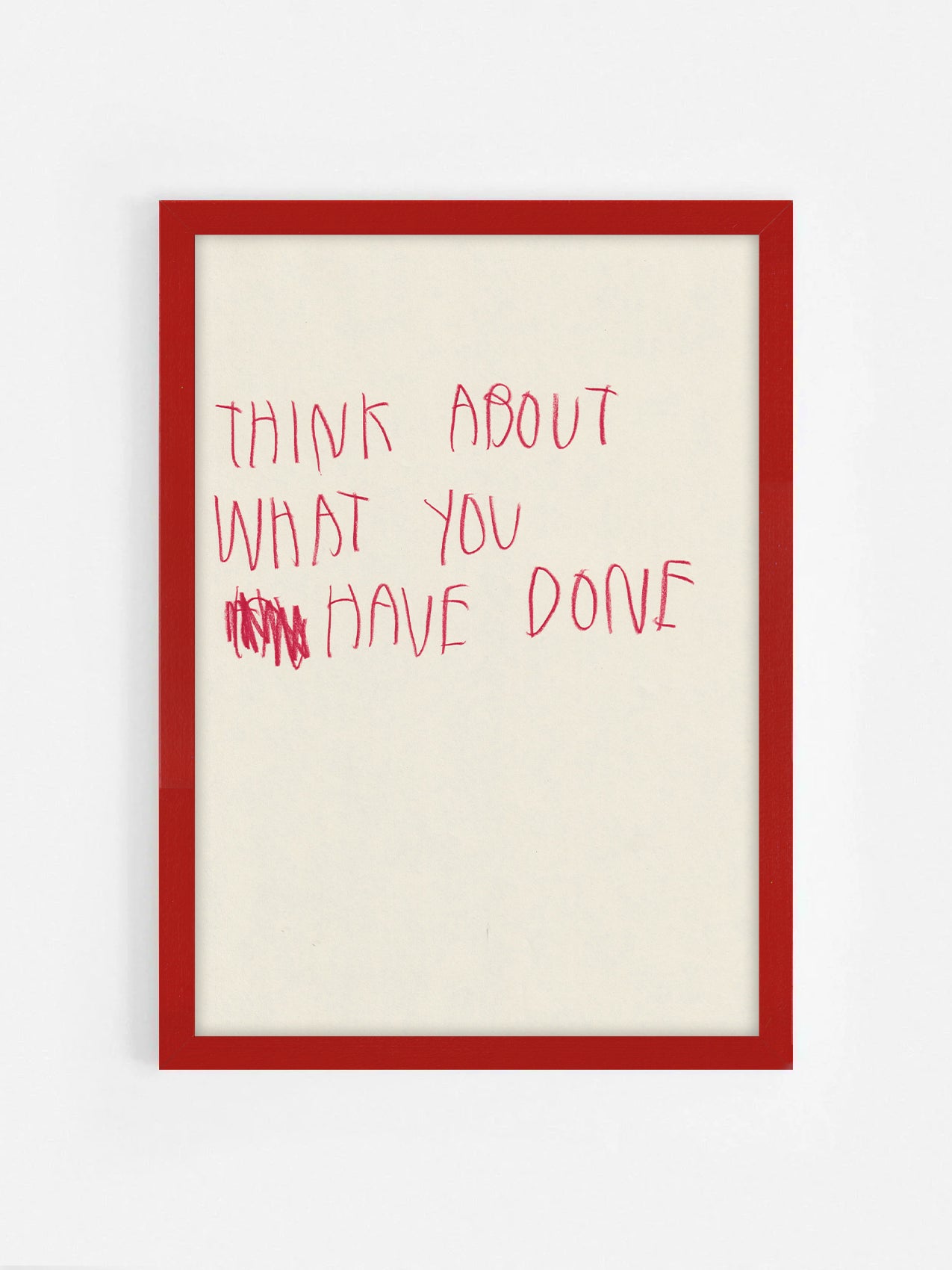 Think About What You Have Done