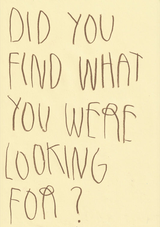 Did You Find What You Were Looking For