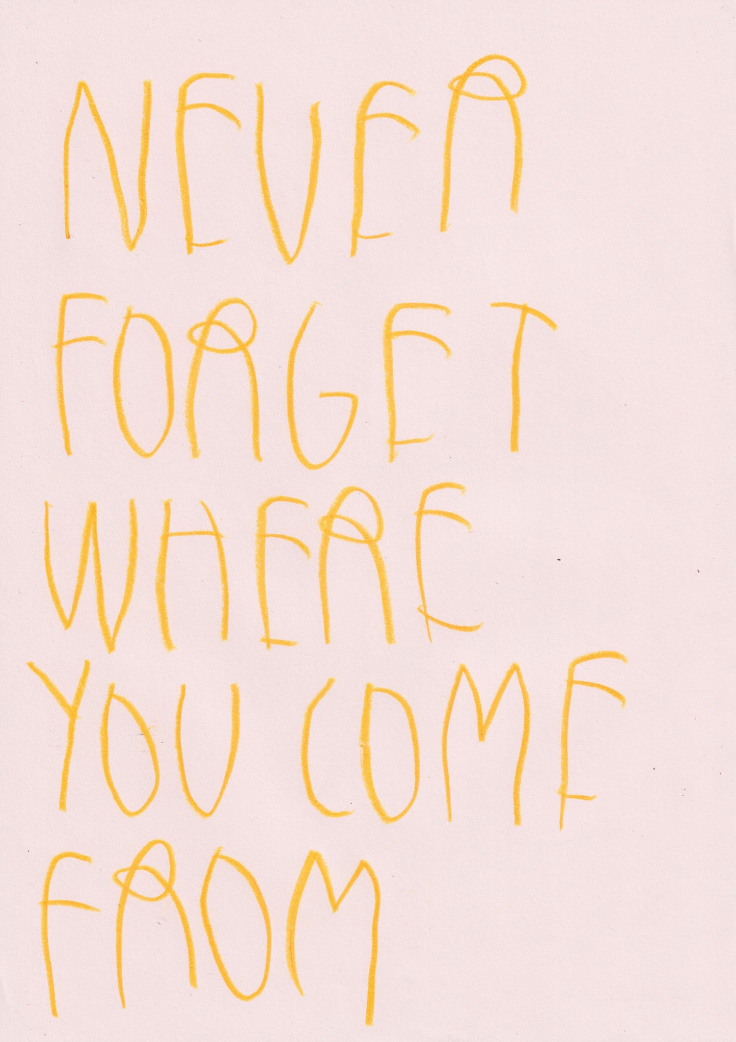 Never Forget Where You Come From